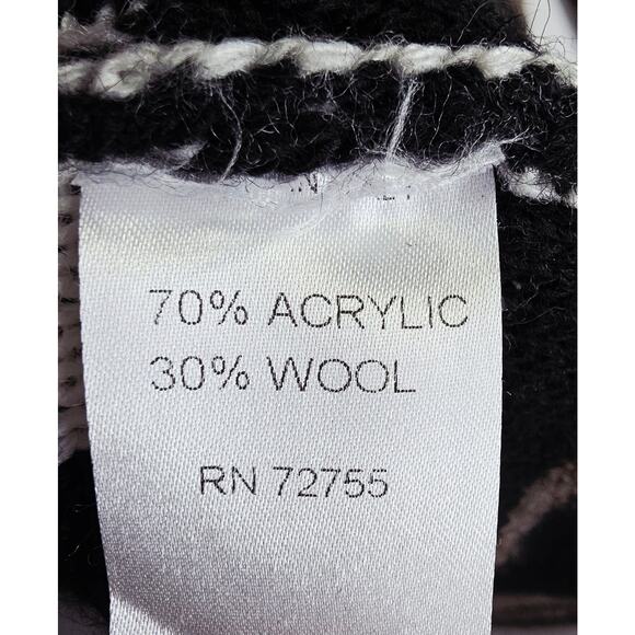 Giorgio SzSm Italy Made Southwestern WoolBlend LongKnit Cardigan Buttons Pockets - Picture 8 of 16